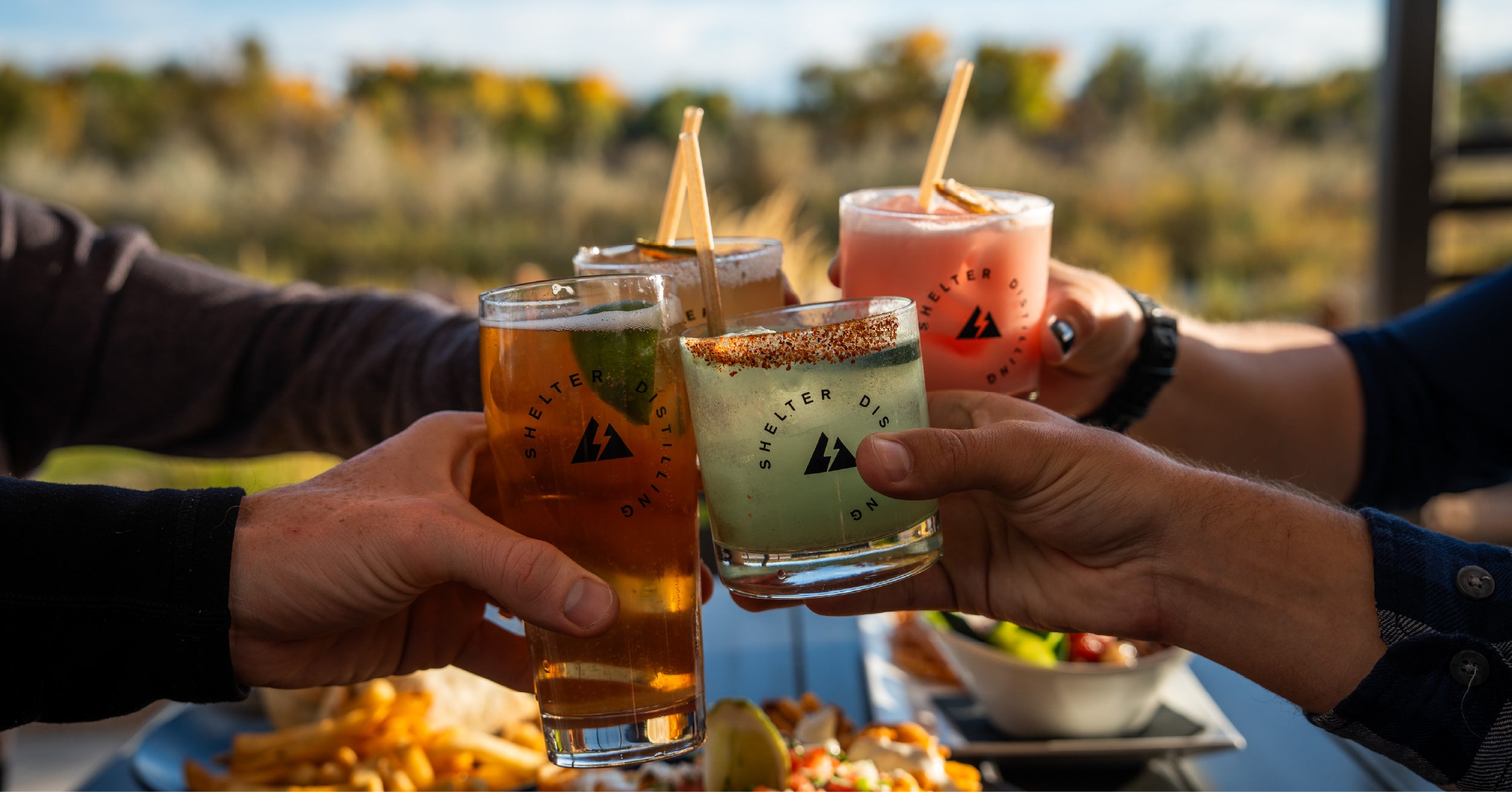 Cheers at Shelter Distilling