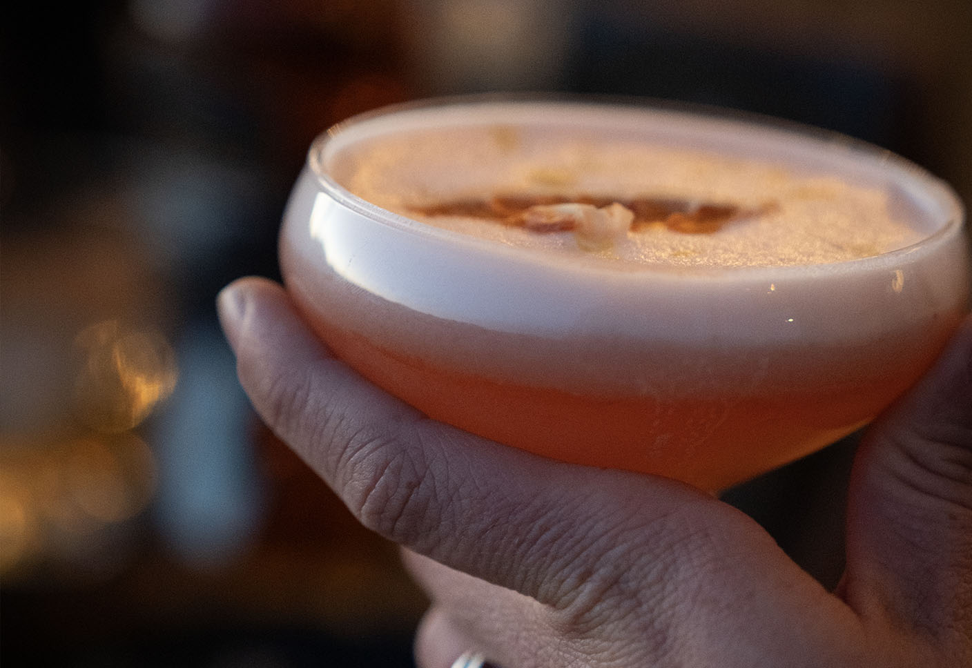 Craft cocktail at the Shelter airport bar