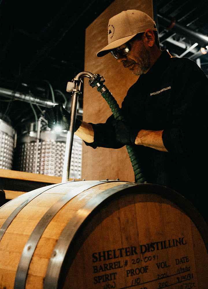 Barreling Whiskey in Mammoth Lakes first Distillery