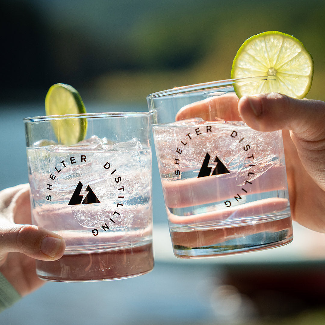 Shelter Distilling Gin enjoyed at the lake