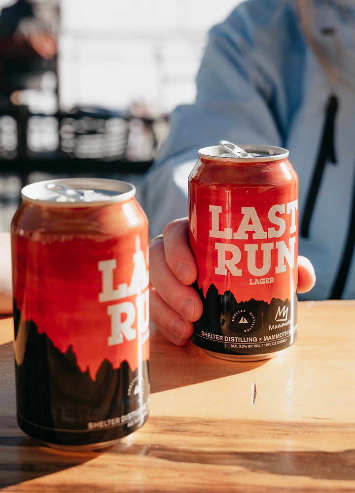 Last Run Lager Beer in Mammoth Lakes, CA. Craft beer at Mammoth Mountain. Made in Mammoth Lakes