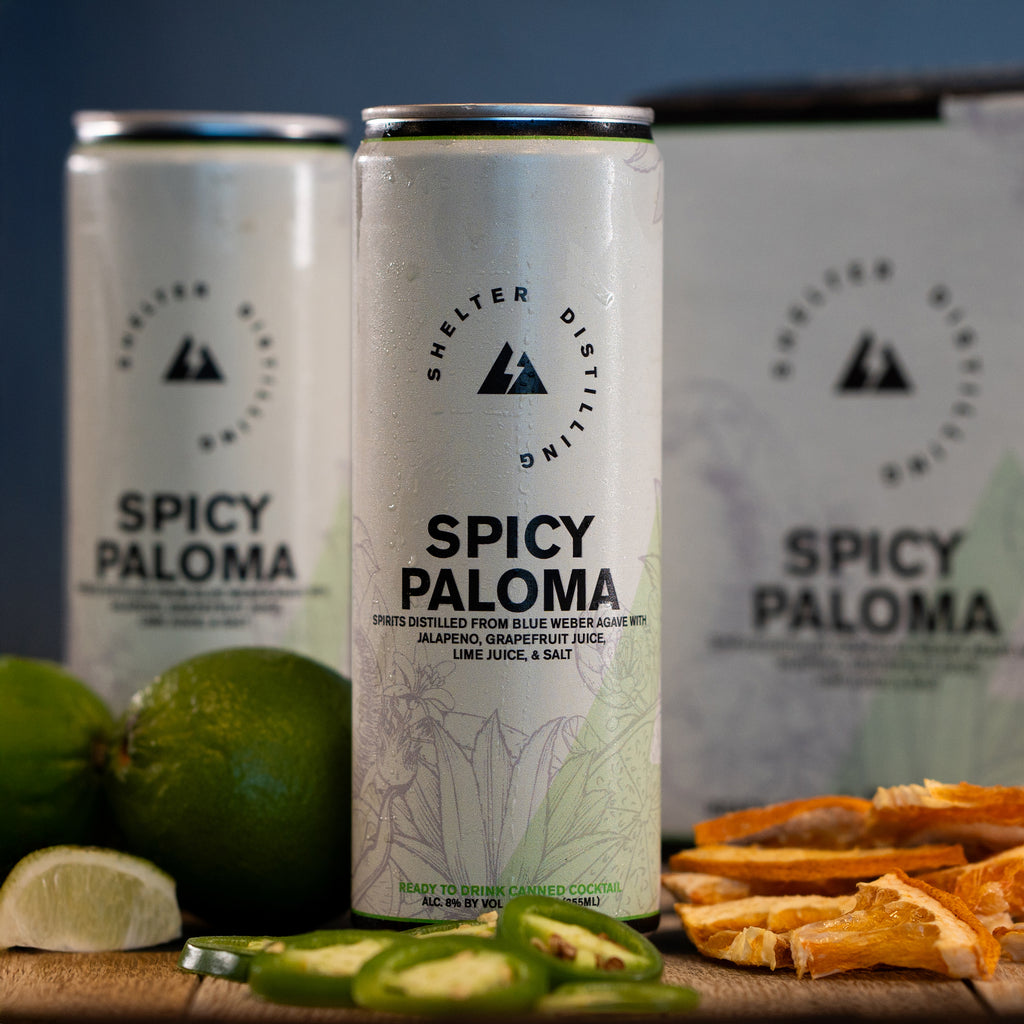 Spicy Paloma Canned Cocktail – Shelter Distilling